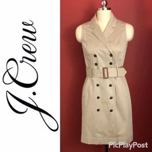 J. CREW Double-Breasted Trench Dress (Sz 4P) NWT!